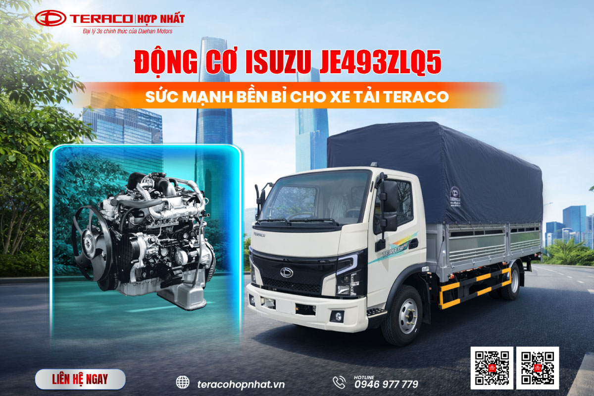Động cơ Isuzu trên xe tải Teraco